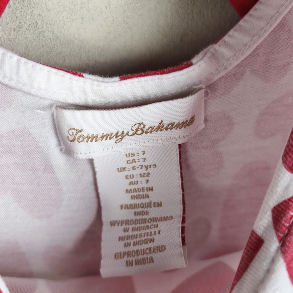 Tommy Bahama Girls Heart Dress Size 7 Red Gold Valentine Long Sleeve‎ - Picture 5 of 6